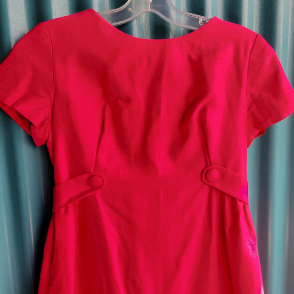 Vintage Emma  Domb Pink Party Cocktail Dress Long short sleeves size 9 - Picture 4 of 12